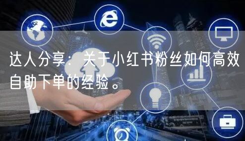 达人分享:关于小红书粉丝如何高效自助下单的经验。