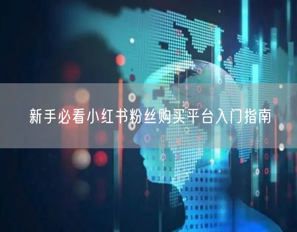新手必看小红书粉丝购买平台入门指南