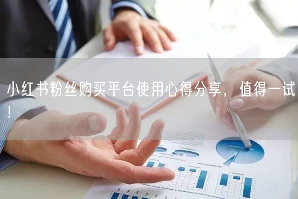 小红书粉丝购买平台使用心得分享,值得一试!