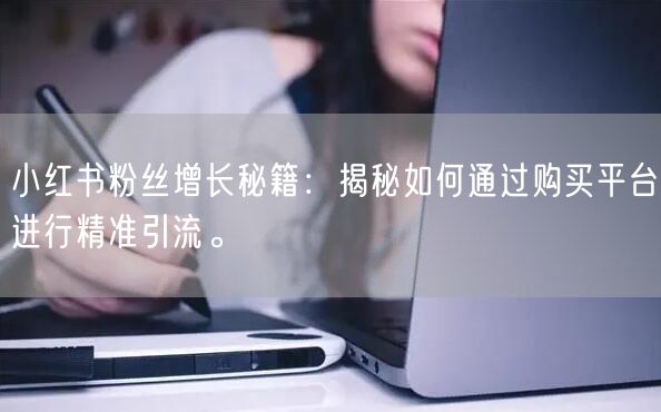 小红书粉丝增长秘籍:揭秘如何通过购买平台进行精准引流。